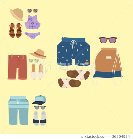 Beachwear bikini vector cloth fashion looks beach 36504954