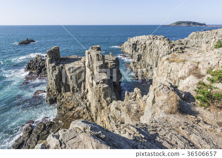 The Sea of Japan on the Echizen Coast and the - Stock Photo