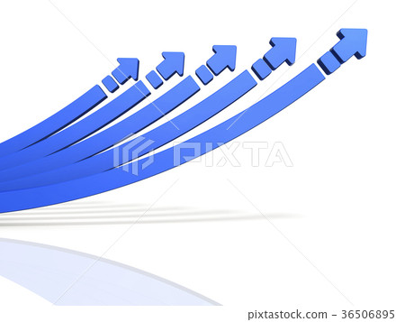 Abstract 3DCG illustrations representing teamwork 36506895