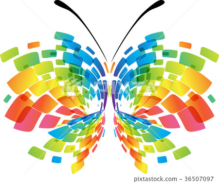 Abstract colorful butterfly 36507097