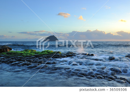 Taiwan, Keelung, Peace Island Park, Keelung Island, tofu rock, rock, sea, water, coast, seaside, seashore 36509306