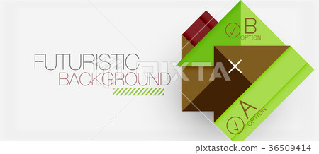 Square shapes banner design, geometric abstract Square shapes banner design, geometric abstract 36509414