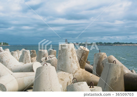 An embankment of Baltic sea at the city Baltiysk  36509703