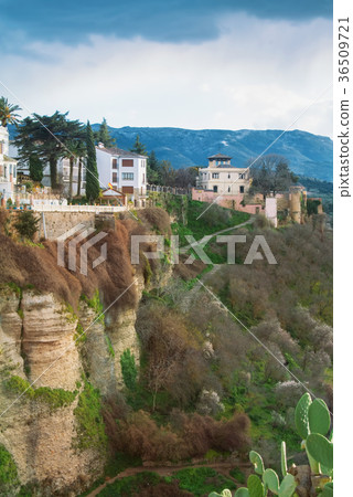 A view to Guadalevin river at El Tajo Gorge Canyon A view to Guadalevin river at El Tajo Gorge Canyon 36509721