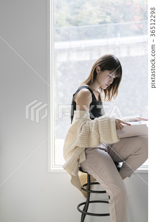 A woman reading A woman reading 36512298