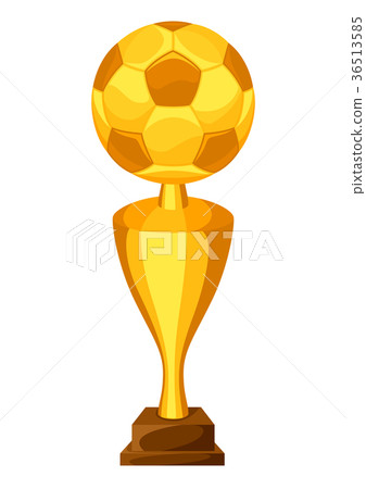 Illustration of award with soccer ball on white Illustration of award with soccer ball on white 36513585