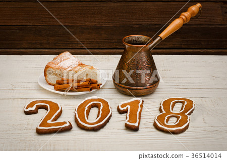 New Year's Concept. The figure in 2017 New Year's Concept. The figure in 2017 36514014