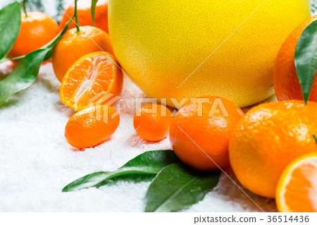 Fresh mandarins, oranges, pomelo, kumquat, Fresh mandarins, oranges, pomelo, kumquat, 36514436