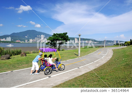 亞洲,台灣,新北市,八里區,八里左岸,觀音山,自行車道,人 36514964