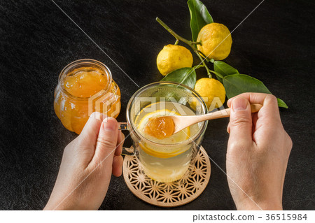 Yuzu tea herbal tea Herbal tea of citrus in Japan Yuzu tea herbal tea Herbal tea of citrus in Japan 36515984