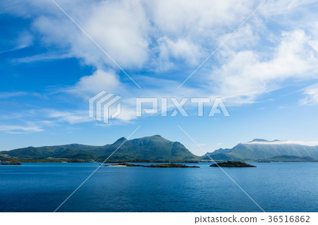 Coast on the Lofoten islands in Norway 36516862
