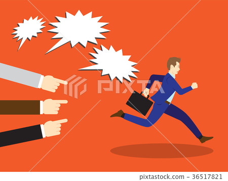 Businessman Running Away From Accusation 36517821