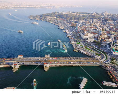 Galata Bridge aerial photography Galata Bridge aerial photography 36519941