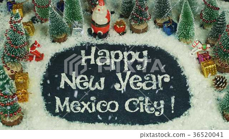 Stop motion animation of Happy New Year Mexico Stop motion animation of Happy New Year Mexico 36520041