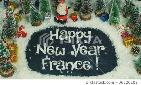 Stop motion animation of Happy New Year France Stop motion animation of Happy New Year France 36520102