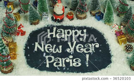 Stop motion animation of Happy New Year Paris Stop motion animation of Happy New Year Paris 36520103