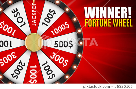 Wheel of Fortune, Lucky Icon with Place for Text 36520105