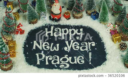 Stop motion animation of Happy New Year Prague Stop motion animation of Happy New Year Prague 36520106