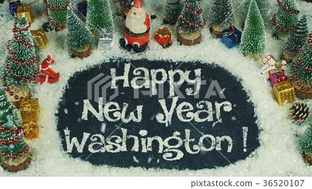 Stop motion animation of Happy New Year Washington Stop motion animation of Happy New Year Washington 36520107