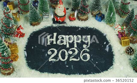 Stop motion animation of Happy 2026 36520152