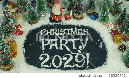 Stop motion animation of Christmas party 2029 36520832