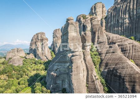 Nice view of Meteora Rocks in Greece 36521094