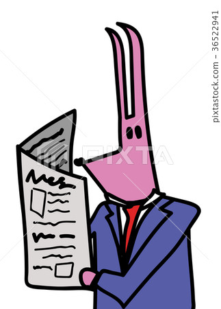 兔子雷曼讀報紙 36522941