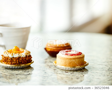 Tea ceremony mug and baked goods Tea ceremony mug and baked goods 36523046