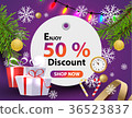 Discount sign on white cycle purple background 36523837