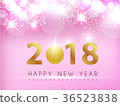 New year on pink glow background vector design 36523838