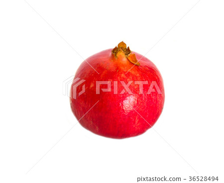 Ripe red pomegranate isolated on white background Ripe red pomegranate isolated on white background 36528494