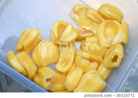 Piece of sweet yellow Jackfruit,Tropical fruit. 36528772