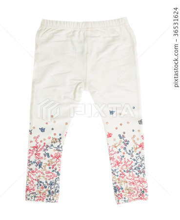 White denim jeans with floral pattern. 36531624