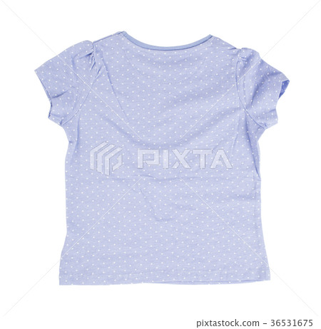 Blue dotted cotton t-shirt. Blue dotted cotton t-shirt. 36531675