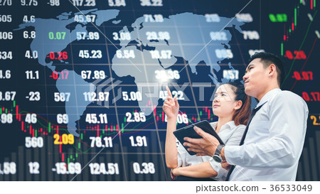 Asian business people meeting and Trading graph Asian business people meeting and Trading graph 36533049