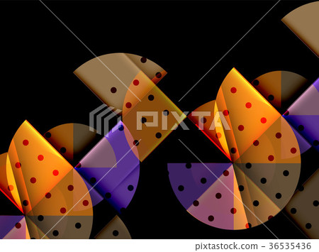 Geometric circle abstract banner 36535436