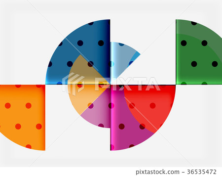 Circle elements on black background 36535472