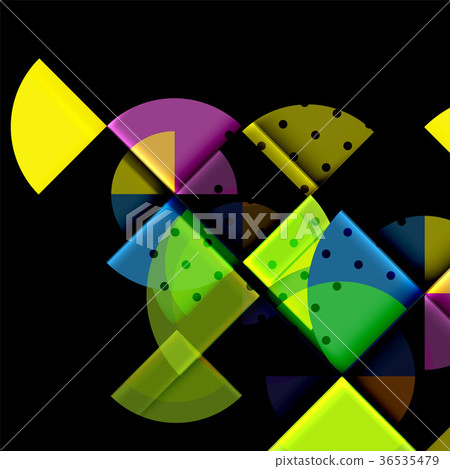 Circle elements on black background Circle elements on black background 36535479