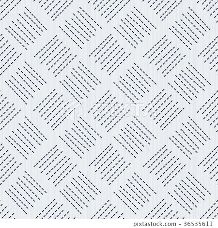 Sashiko. Traditional embroidery. Seamless pattern. 36535611