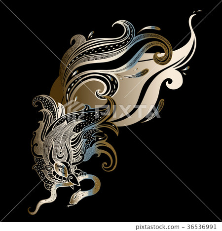 Garuda. Hand drawn illustration. 36536991