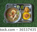Thai chicken biryani and chicken soup 36537435