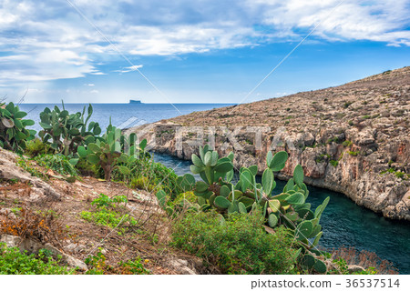 european view of blue lagoon with turquoise water european view of blue lagoon with turquoise water 36537514