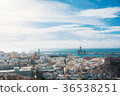 Aerial panoramic view of Almeria old town and 36538251