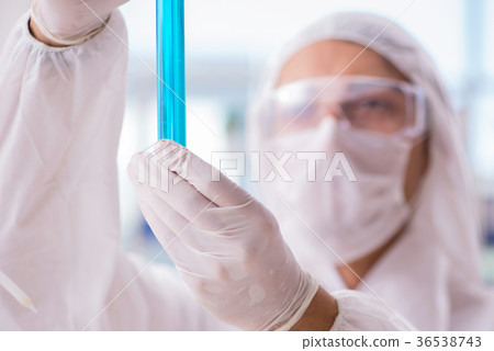 Chemist working in the laboratory with hazardous Chemist working in the laboratory with hazardous 36538743