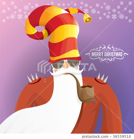 vector DJ rock n roll santa claus with smoking vector DJ rock n roll santa claus with smoking 36539518
