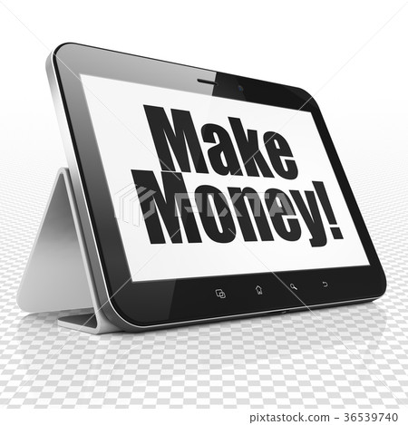 Business concept: Tablet Computer with Make Money 36539740