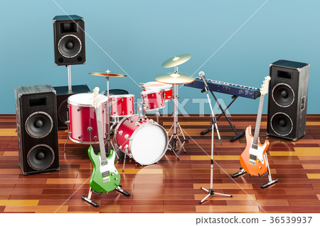 Set of different musical instruments Set of different musical instruments 36539937