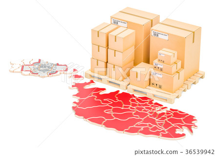 Shipping and Delivery from Malta concept 36539942