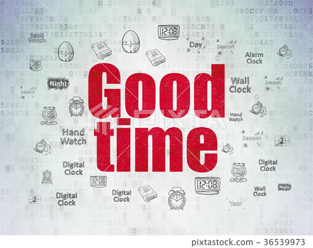Time concept: Good Time on Digital Data Paper Time concept: Good Time on Digital Data Paper 36539973