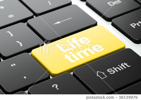 Timeline concept: Life Time on computer keyboard Timeline concept: Life Time on computer keyboard 36539976